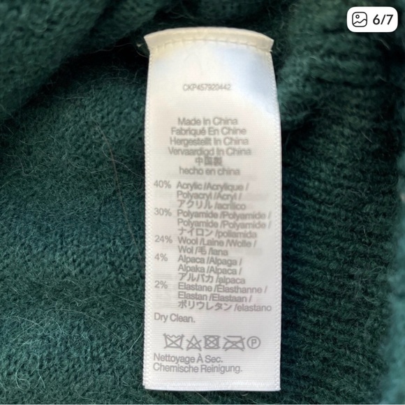 Madewell Dillon Alpaca Mock Turtleneck Sweater Fits like a SMALL - Picture 6 of 7